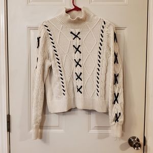 Torrid Knit Ribbon Turtleneck Sweater 0